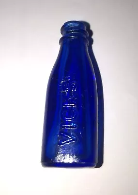 Vintage VICKS DROPS Miniature Cobalt Blue Bottle 2  Tall • $14.95