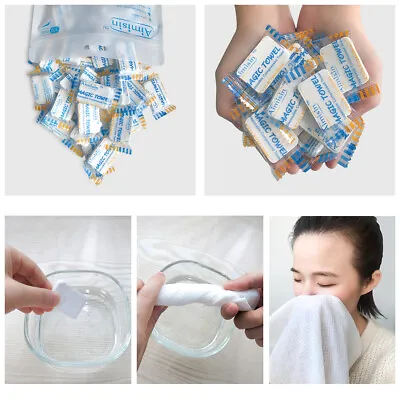 100pcs Aimisin Compressed Towel Tablet Thicker Face Magic Towel Baby Home Travel • $21.79