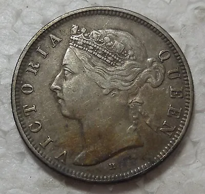 1900 H Straits Settlements 20 Cents Silver Coin High Grade • $34.99