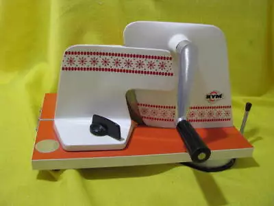 VTG KYM Manual Meat Cheese & Bread Slicer Fold Up Germany COLORFUL MID CENTURY • $70