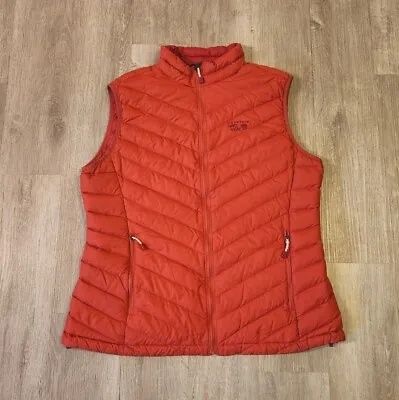 Mountain Hardware Vest Women's XL Pink Down Puffer Vest Full Zip Pockets • $39.98