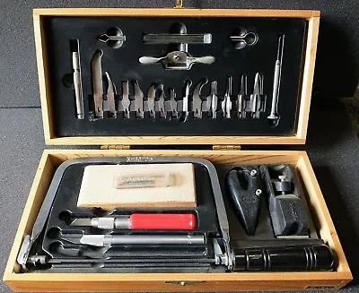 $49.99 • Buy X-Acto Knife Set With Wood Dovetail Box Knives, Blades, Tools, Saw, Bit, 30pcs