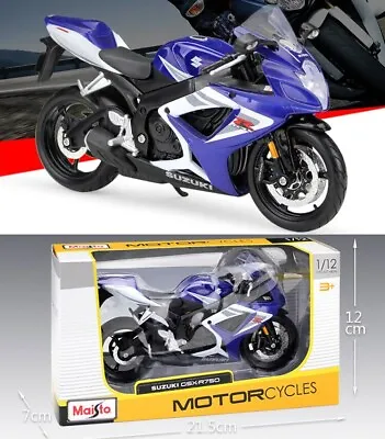 MAISTO 1:12 SUZUKI GSX-R750 DIECAST MOTORCYCLE BIKE MODEL Toy Gift Collection • $23.19