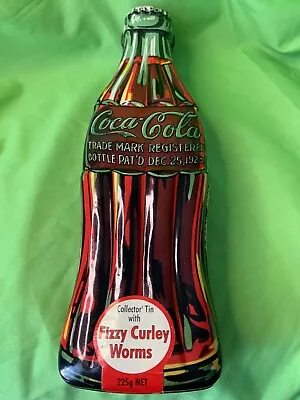 Coca Cola Coke 2006 Fizzy Curley Worms Empty Tin 225gm • $17.99