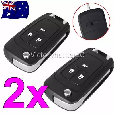 $20.35 • Buy 2X FOR Holden Barina Cruze Trax 3 Button Remote Flip Key Blank Shell Case