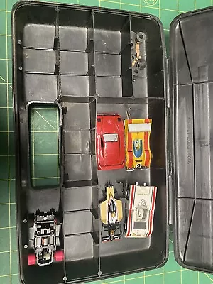 Vintage Aurora AFX Pit Kit Case With CARS AND PARTS CHASSIS TIRES + • $60
