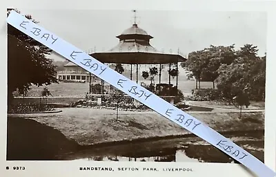 £4.50 • Buy The Bandstand, Sefton Park, Liverpool. Real Photographic Postcard.