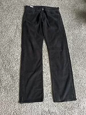 Levi’s 514 Corduroy Pants Straight Fit Men’s Size 34x36 Black 5 Pocket • $20