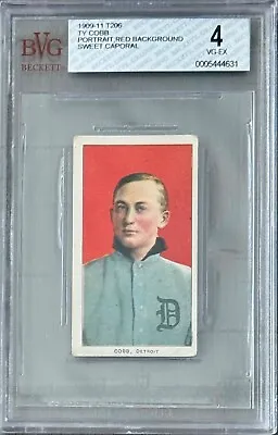 1909 T206 Sweet Caporal 350 Ty Cobb Red Portrait BVG 4 VG-EX+Free Shipping!! • $9875