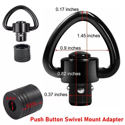 Tactical Push Button Sling Swivel Mount QD Loop Sling Adapter For Rifle Shotgun • $8.69