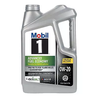 Mobil 1 Advanced Fuel Economy Full Synthetic Motor Oil 0W-20 5 Quart Motor Oil • $23.72