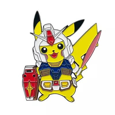 GUNDAM Pikachu Cute Anime Metal Pin Backpack Badge Brooch Gift • $4.99