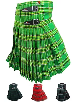 Mens Kilt Scottish Tartan Kilts Highland Casual Wear 4 Acrylic Tartans AAR • $30.99