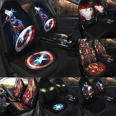 Marvel Avengers Car Seat Covers Set Universal Fit Auto Track Cushion Protections • $54.14