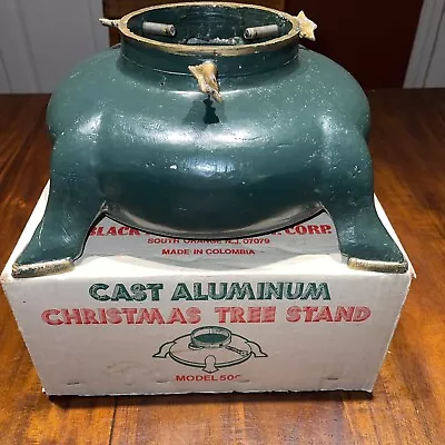 Vintage Cast Iron Christmas Tree Stand Holiday Cast Aluminum Model 500 W/Box • $100