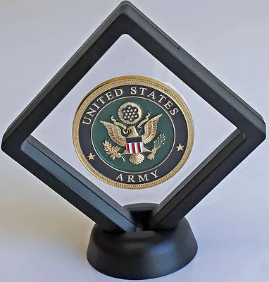 2-Stand Floating Challenge Coin Medal ANY Coin Holder Display Case Holder • $11.95