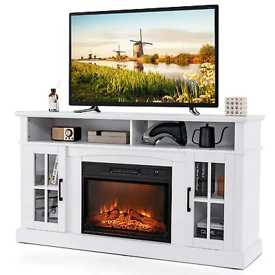 Fireplace TV Stand 58  With 1400W Electric Fireplace For TVs Up To 65 Inches • $309.99