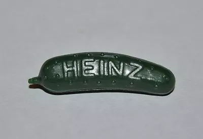 Vintage HEINZ Original Small Promo Plastic Pickle Shaped Lapel Hat Pin • $10.94
