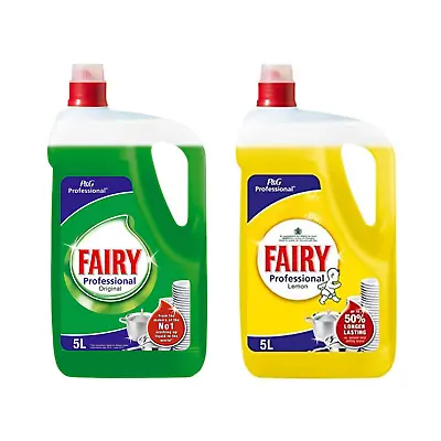 Fairy Liquid - Professional  Washing Up Liquid - Original & Lemon 5L • £18.99