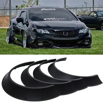 For Honda Civic SI 4PCS Fender Flares Extra Wide Body Kit Wheel Arches Protector • $99.48
