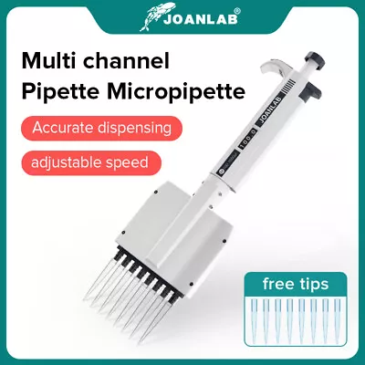 Multichannel Pipette Lab Adjustable Micropipette 8 Channels Pipet 12 Channels • $199