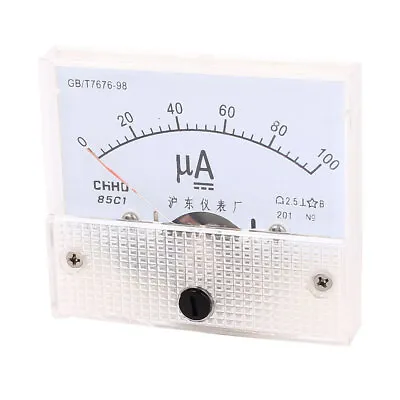 DC 0-100uA Class 2.5 Accuracy Panel Mounted Analog Ammeter Ampere Meter • $11.02