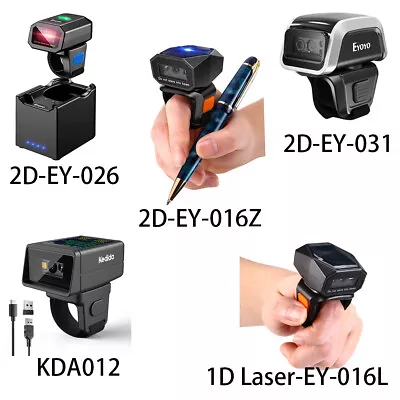 Eyoyo Bluetooth Wireless 2D Wearable Ring Barcode Scanner IOS PC QR Code Scanner • $83.99