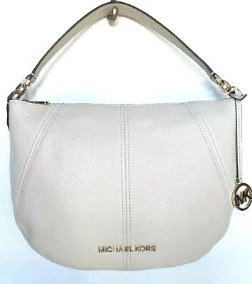 New Michael Kors Bedford Medium Shoulder Bag Leather Vanilla With Dust Bag • $119.90