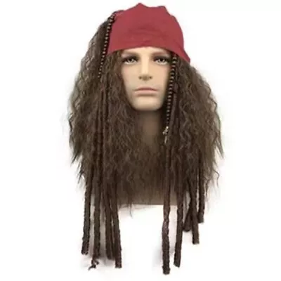 Pirate Wig Cosplay Jack Sparrow Captain Wigs And Complete Accessories Synthetic  • $54.99