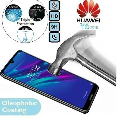 100%Genuine Tempered Glass Screen Protector (MRD-LX1/LX3) Y 6 For Huawei Y6 2019 • £3.95