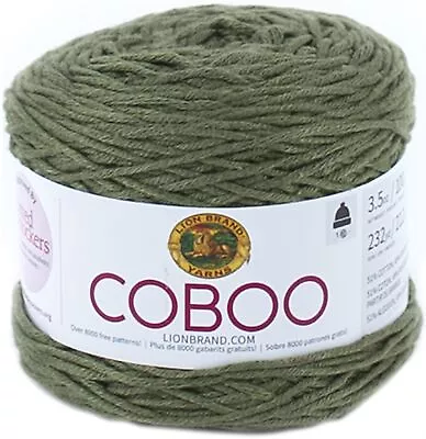 Lion Brand Coboo Yarn-Olive 835-132 • £12.62