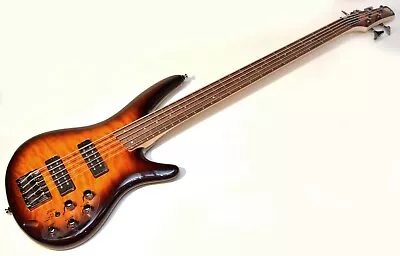 Ibanez SR405EQM 5-String Electric Bass Guitar Dragon Eye Burst - Pro Setup • $529.99