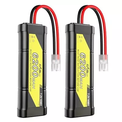 7.2V 6200mAh NIMH Battery For RC Cars 6-Cell Flat Rechargeable Battery Pack... • $66.36