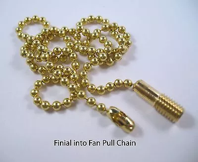 6 Fan Pull 17  Beaded Chain To Make Custom Fan Pull  From Standard Finial DIY N7 • $4