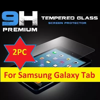 2 PC Tempered Glass Screen Protector Cover For Samsung Galaxy Tab Tablet • £8.99