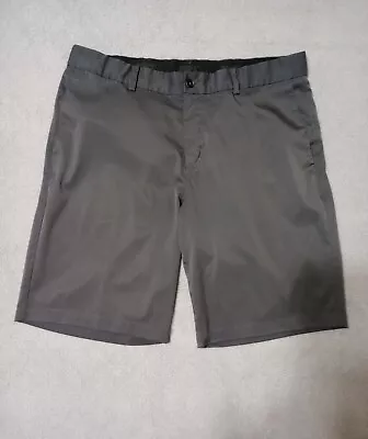 Nike Golf Chino Shorts Gray Standard Dri Fit Flat Front Mens Size 34 • $26