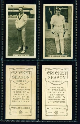 £1.35 • Buy 2 X CRICKET SEASON 1928-29 – ‘MORTON & JARDINE’ – WILLS – 1929