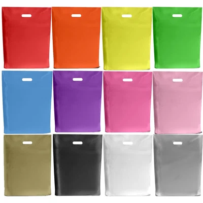 £2.50 • Buy Plastic Carrier Bag Strong Patch Handle For Gift Shops, Boutiques, Party Bags