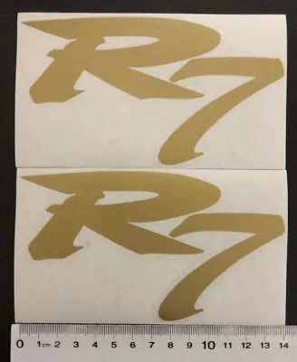 2x R7 Stickers Most Colours 2x Sheet Sticker 14mmx80mm Yamaha Kawasaki Honda • £5.99