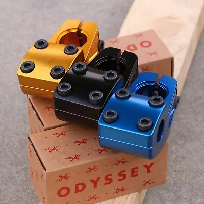 ODYSSEY BMX BIKE BROC V2 BICYCLE STEM BLACK BLUE GOLD • $64.95