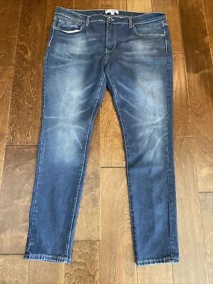 Fashion Nova Men Jeans Size/Measure 40X33 Dark Wash Distressed  Denim CF2 • $16.99