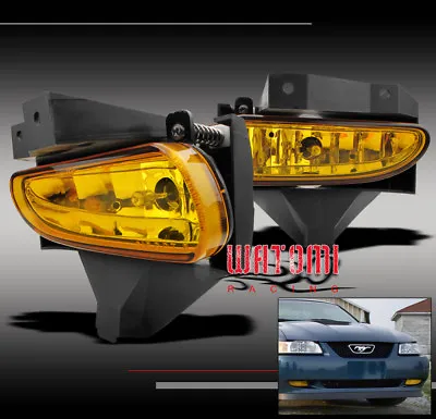 99-04 Ford Mustang Bumper Driving Fog Light Lamp Yellow 00 01 02 03 Base Gt Mach • $33.95