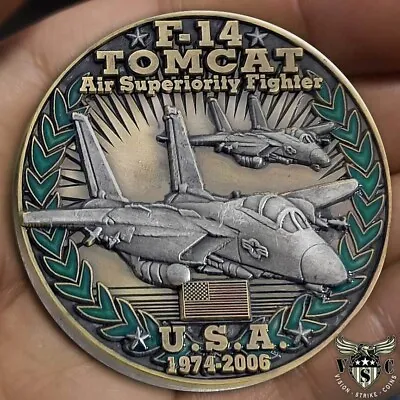 F-14 Tomcat US Navy Fighter USA Cold War Combatants Military Challenge Coin • $25.95