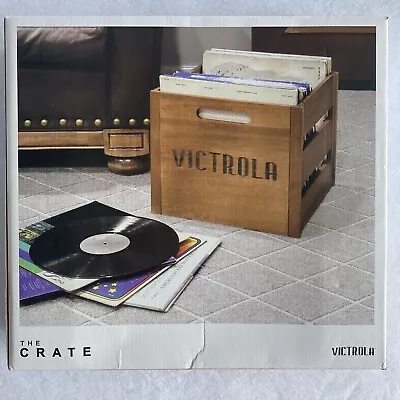 Victrola Wooden Record Crate Wood Color  NEW • $34