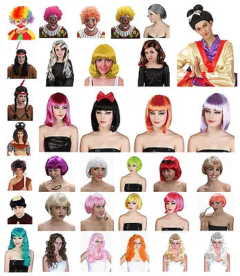 £6.50 • Buy Fancy Dress Men Women Girls Wigs Afro Clown Geisha Bob Mermaid Long Pink Monk 
