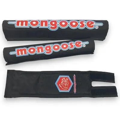 Mongoose Nylon Pad Set - BLACK 1986 - Old School Bmx • $85.24