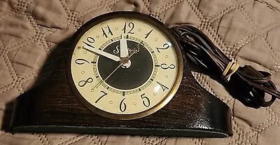 Vintage Sessions Mo# 3W Electric Mantle Clock Art Deco Tested Works 8.5w X 4.5 H • $35.95