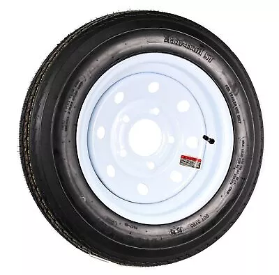 Trailer Tire And Rim 480-12 4.80-12 480X12 Load B 5 Lug White Modular Wheel • $87.97