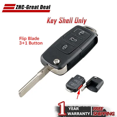 Car Flip Key FOB Shell Case For Volkswagen VW Mk4 MK5 Beetle Golf Jetta Passat • $9.85