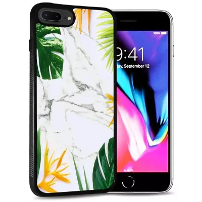 ( For IPhone 7 Plus ) Back Case Cover PB12592 Tropical Palm Marble • $9.99